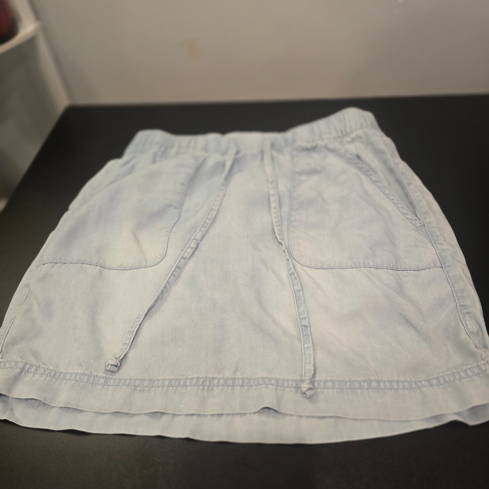 C&C California Light Blue  Washed Mini Skort
